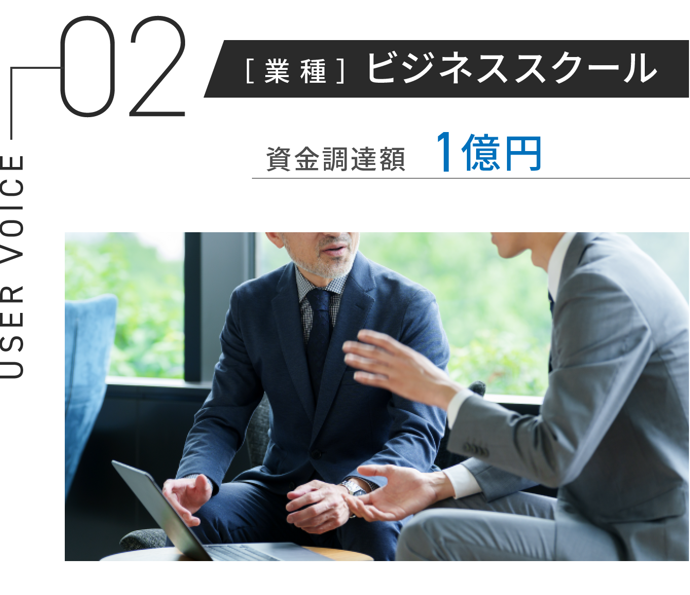 ［ 業 種 ］ビジネススクール 資金調達額 1億円